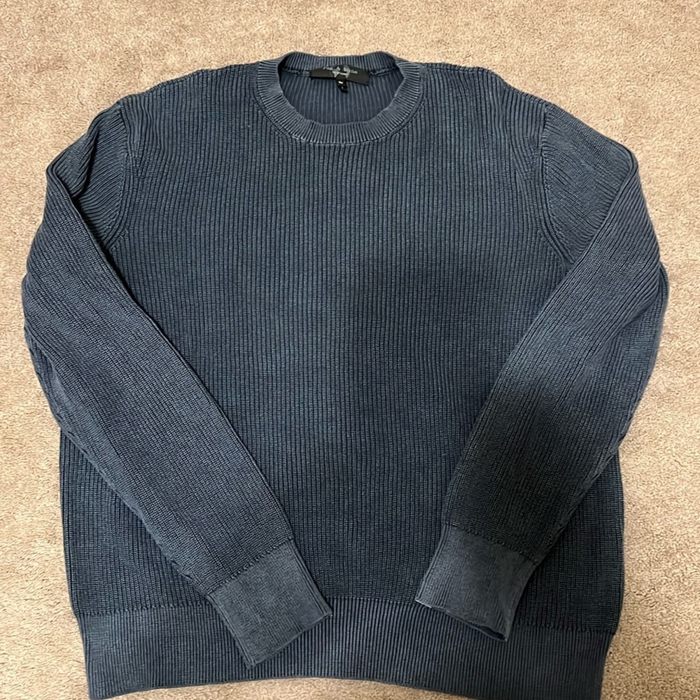 RAG & BONE Men’s Dexter Sweater Blue, Size Xl!! Lightweight for spring!